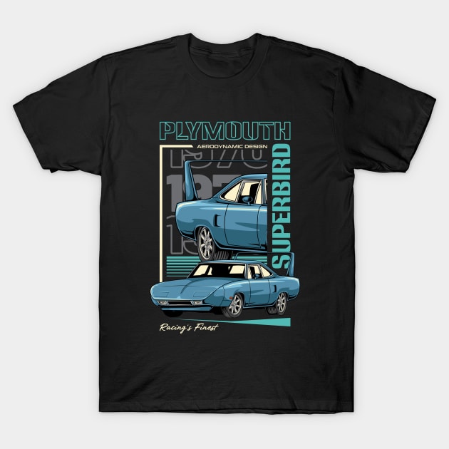 Plymouth Superbird Classic Car T-Shirt by milatees